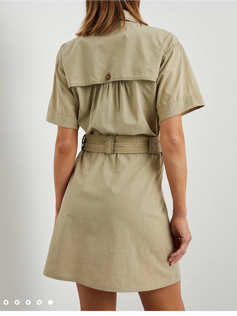 Rails Beige Utility Mini Dress with Tie Belt - Picture 7 of 9
